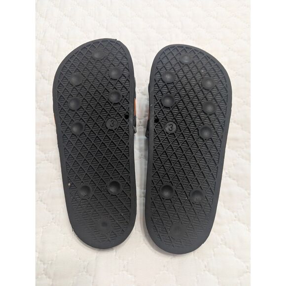 🩴 Steve Madden Bizz Double Strap Sandals – Size 3 Youth – Orange/Black - Picture 4 of 6